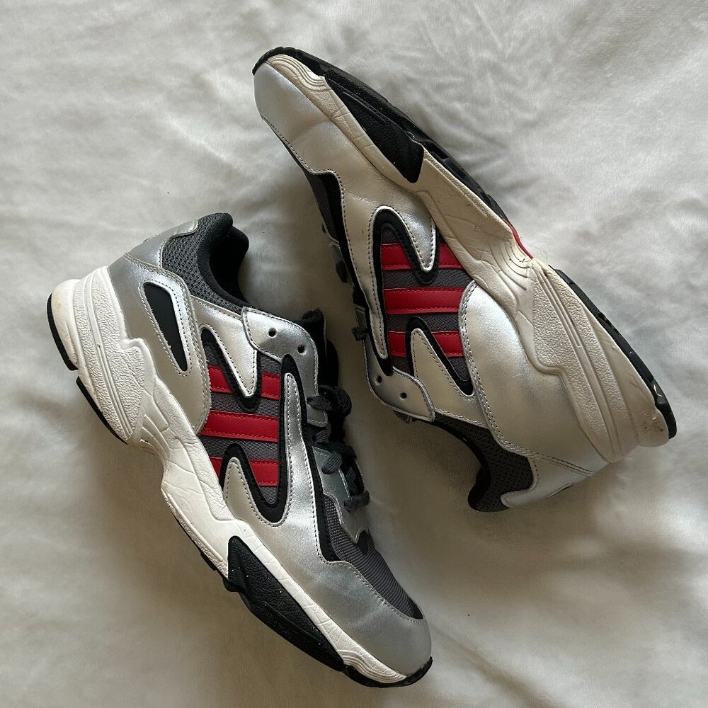 ADIDAS YUNG-96 CHASM RETRO SILVER METALLIC SCARLET Running Shoes Men's Size 12